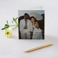 Old Money Style Photo Thank You Cards Champagne