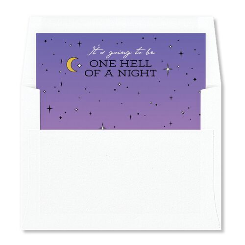 Halloween Tarot Skeletons Envelope Liners French Violet Standard