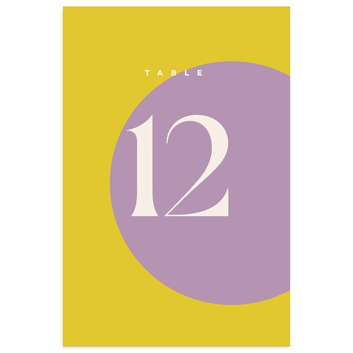 Retro Sunburst Table Numbers Orchid Signature