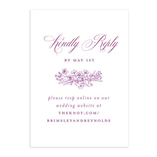 Elegant Antique Toile Frame QR Code RSVP Cards by Bridgerton Iris Signature Standard