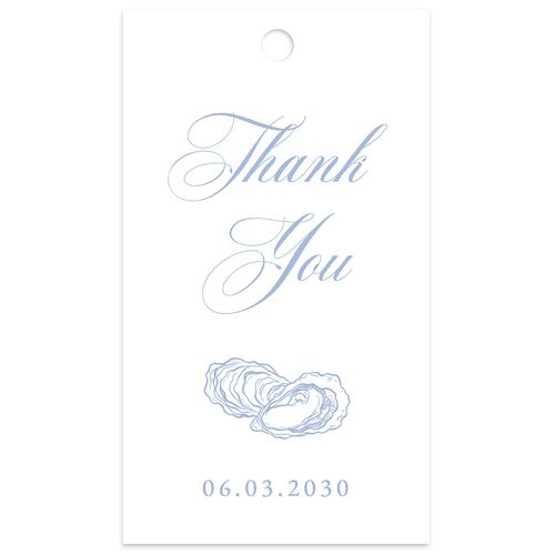 Coastal Oysters and Anchors Favor Gift Tags Sea Blue Signature