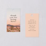 Desert Cactus Favor Gift Tags Peach Fuzz Signature