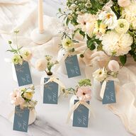 Vintage Lavender Favor Gift Tags Regency Blue Signature