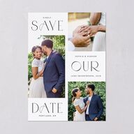 Beloved Union Save The Date Cards Ocean Signature smooth Blank No Standard