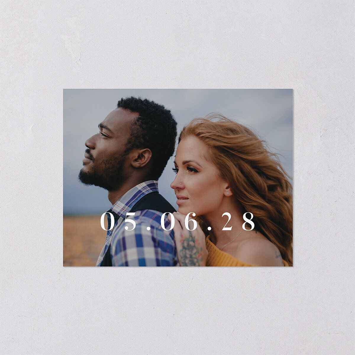 Elegant Minimal Save the Date Petite Cards Champagne Signature smooth Blank No