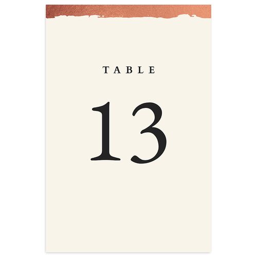 Elegant Edge Table Numbers Rose Gold Linen Signature