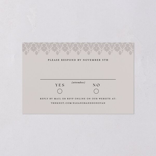 Dark Gothic Roses All-in-One Wedding Invitations Midnight Signature Light Both Recipient and Return Addresses No