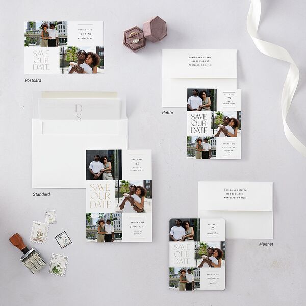 Windows Save the Date Postcards Pure White