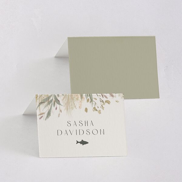 Ethereal Pampas Place Cards Gold Thyme Signature
