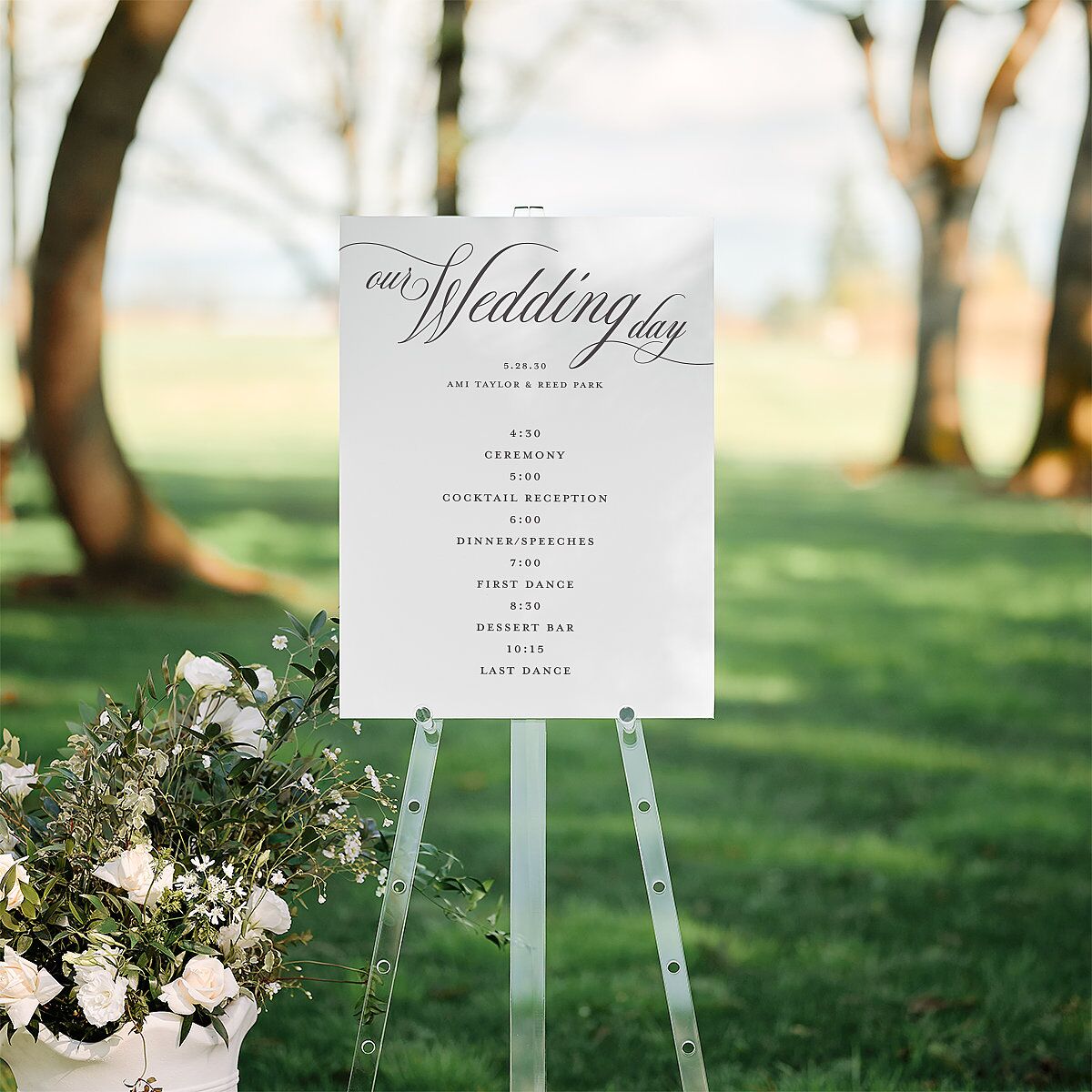 Grand Calligraphy Standard Welcome Sign Medium Medieval Grey Standard Indoor Foam Core M Welcome