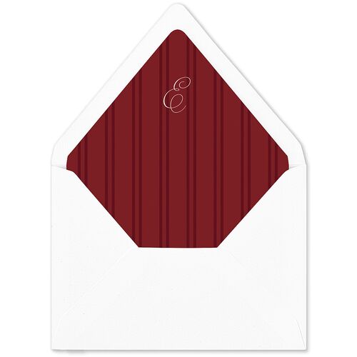 Life is Merrier Calligraphy Photo Euro Envelope Liners Merlot Luxe