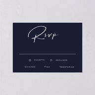 Simply Striking Wedding Response Cards Navy Signature Standard