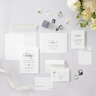 Classic Calligraphy Wedding Invitations Licorice Signature Blank No Standard