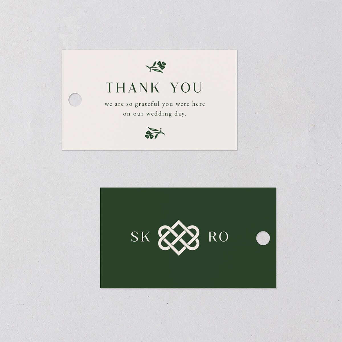 Celtic Knot Favor Gift Tags Hunter Green Signature