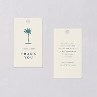 Palm Tree Icon Favor Gift Tags Tide Pool Signature