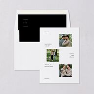 Minimal Gallery Save the Date Cards Pure White Signature smooth Blank No Standard