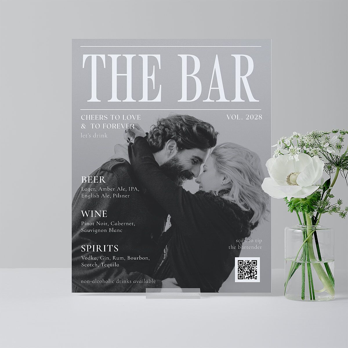 Magazine Cover Standard Bar Tabletop Sign Small Licorice Standard Indoor Foam Core S Tabletop Bar