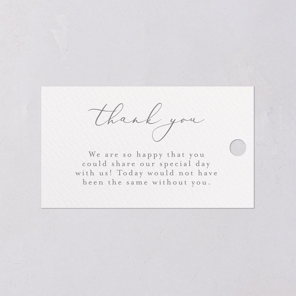 Graceful Botanical Favor Gift Tags Shadow Gray Signature