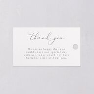 Graceful Botanical Favor Gift Tags Shadow Gray Signature