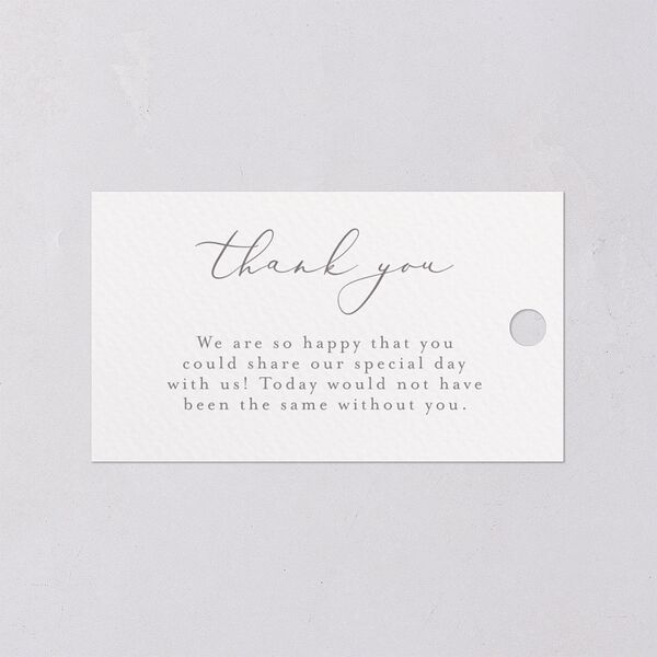 Graceful Botanical Favor Gift Tags Shadow Gray Signature