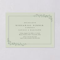 Dainty Frame Rehearsal Dinner Invitations Thyme Signature Blank Standard