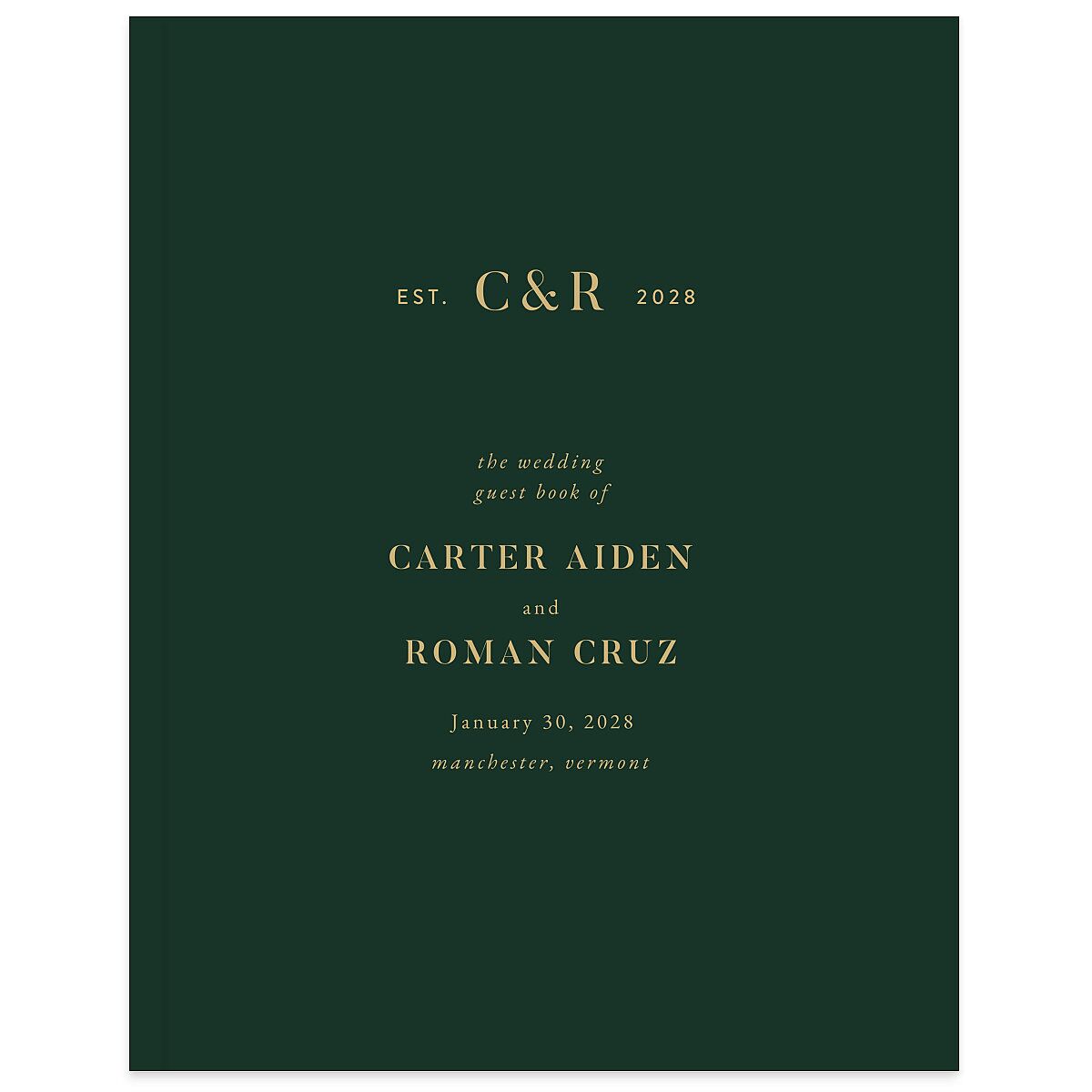 Luxe Monogram Guest Books