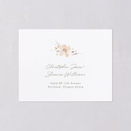 Floral Photo All-in-One Wedding Invitations Blush Signature Light Both Recipient and Return Addresses No