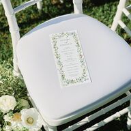 Wildflower Border Wedding Programs Stream Signature