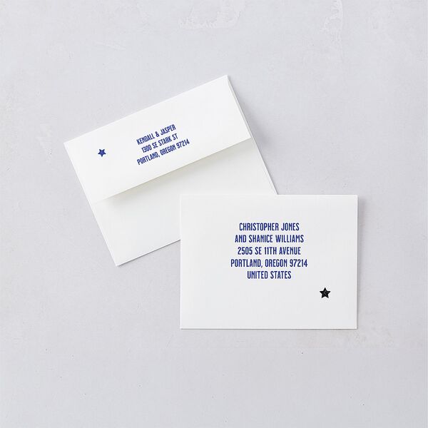Gig Poster Save the Date Petite Cards Sapphire Signature smooth Blank No Standard