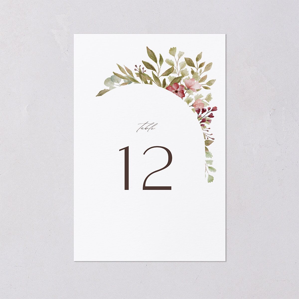 Lush Arch Table Numbers Pink Cotton Signature