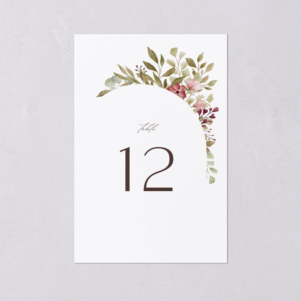 Lush Arch Table Numbers Pink Cotton Signature