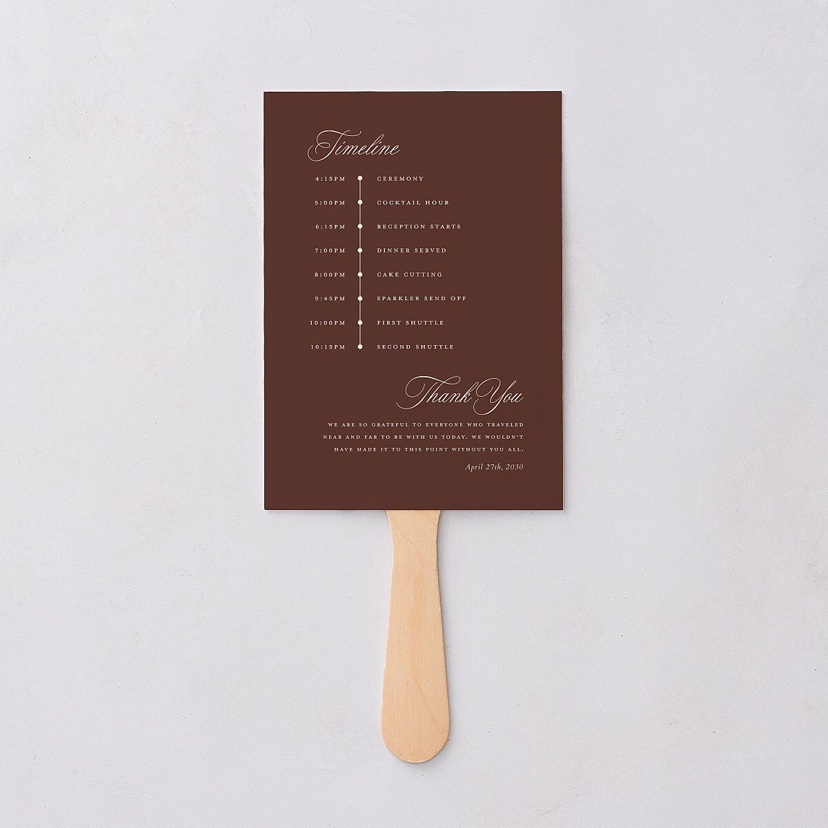 Vintage Oval Monogram Fan Programs Merlot Signature Standard
