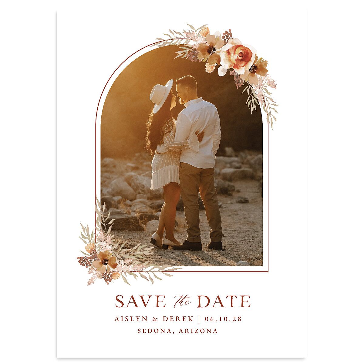 Boho Photo Save the Date Cards
