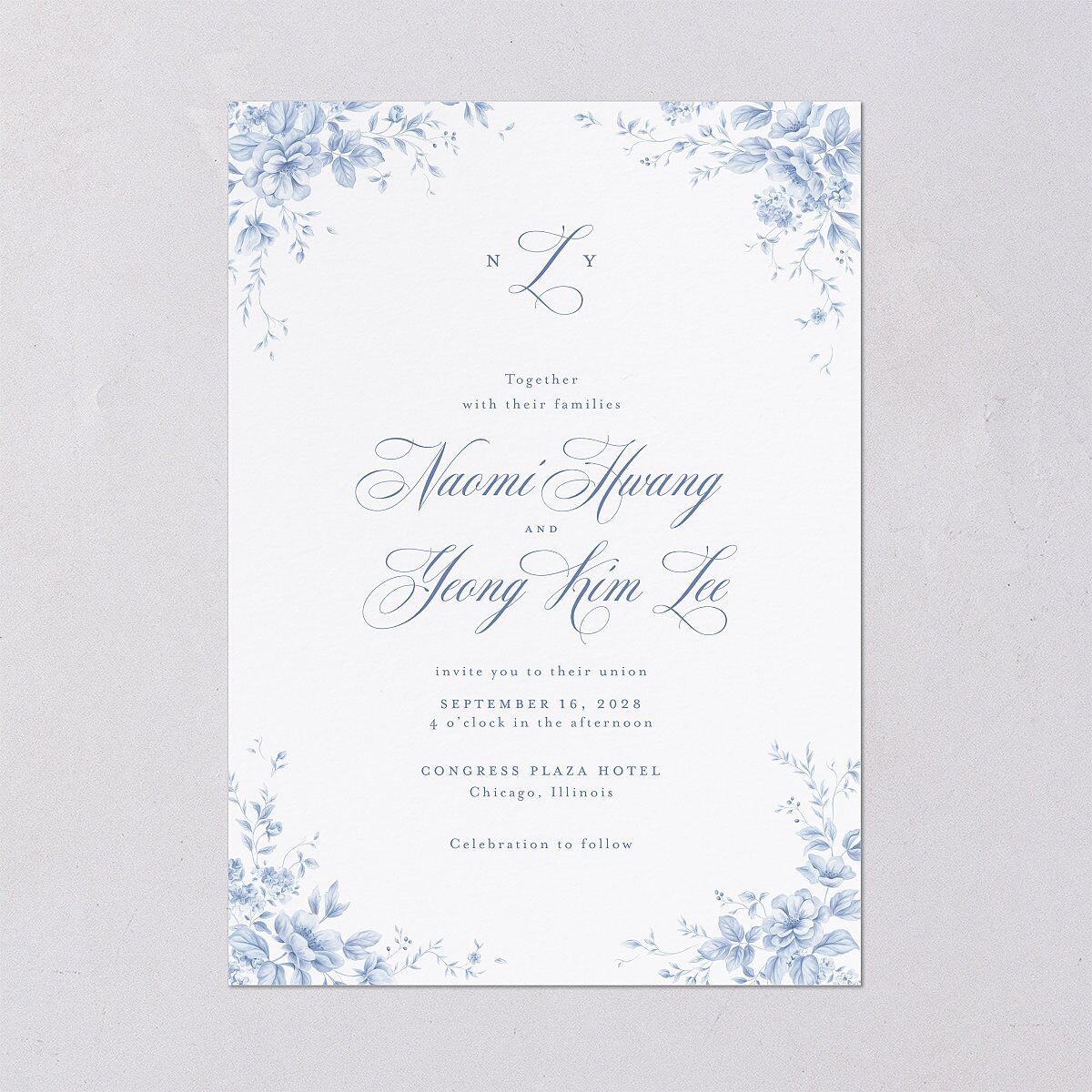 Vintage Florals Wedding Invitations — view 2