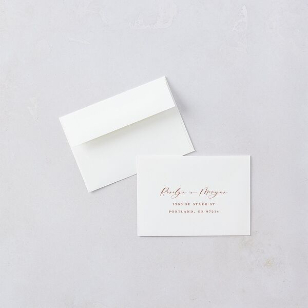 Gilded Botanical Response Card Copper Signature Standard