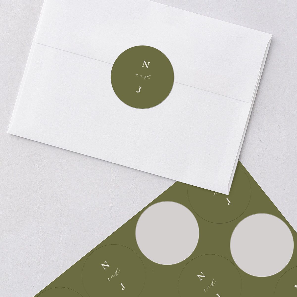 Enchanted Forest Wedding Stickers Dark Camo