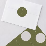 Enchanted Forest Wedding Stickers Dark Camo