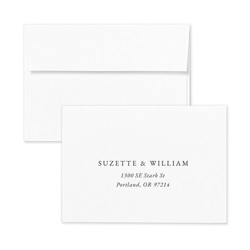 Romantic Garden Wedding Response Card Standard Envelopes White Ruby Return Address Signature Standard