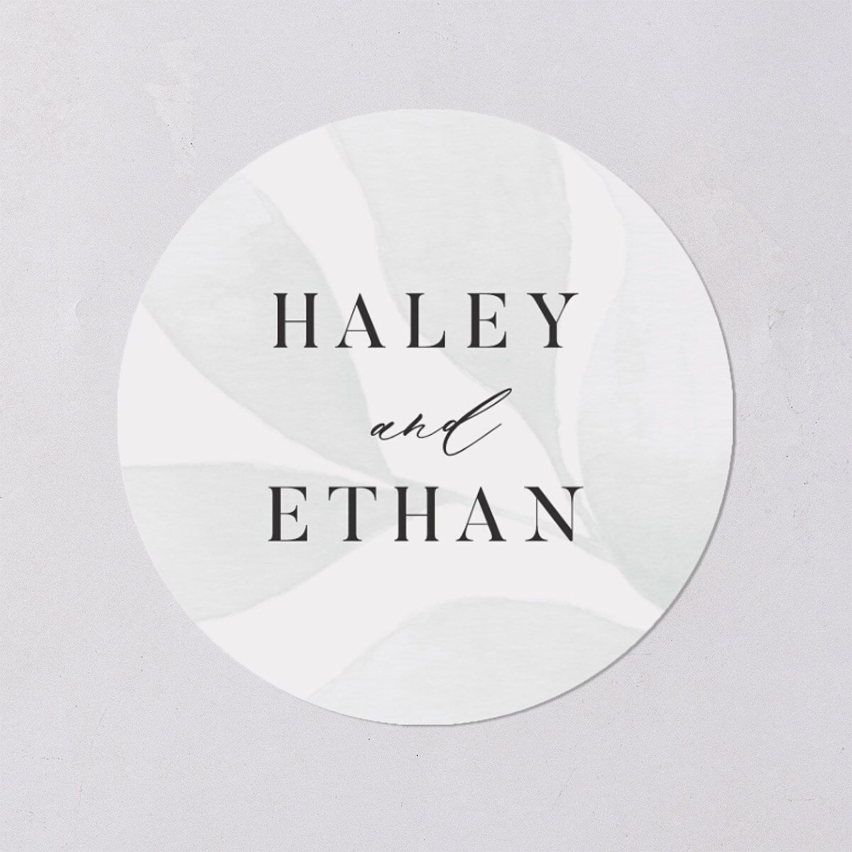 Romantic Greenery Wedding Stickers Tide Pool Circle
