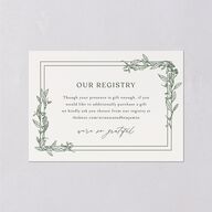 Botanical Arch Wedding Enclosure Cards Hunter Green Signature Standard