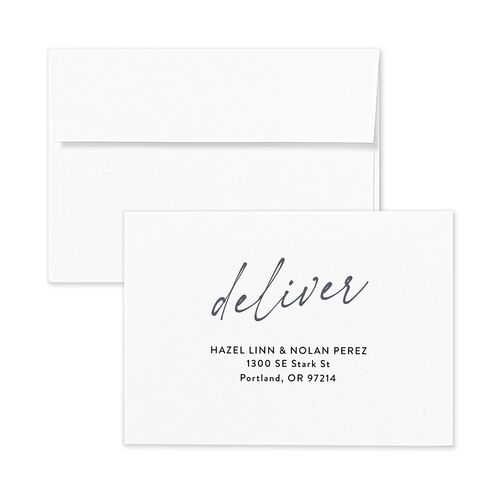 Forever Arch Response Card Envelopes White Slate Return Address Signature Standard