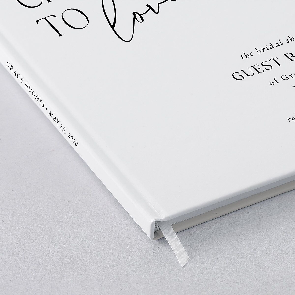 Nothing Fancy Bridal Shower Guest Books Pure White