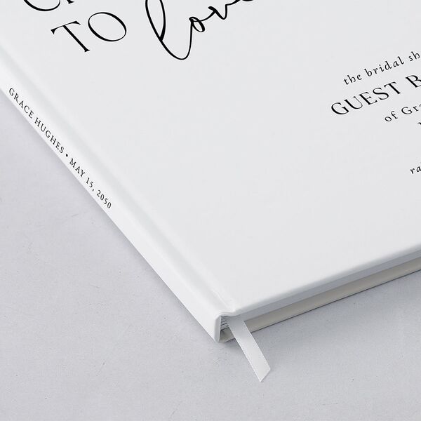 Nothing Fancy Bridal Shower Guest Books Pure White