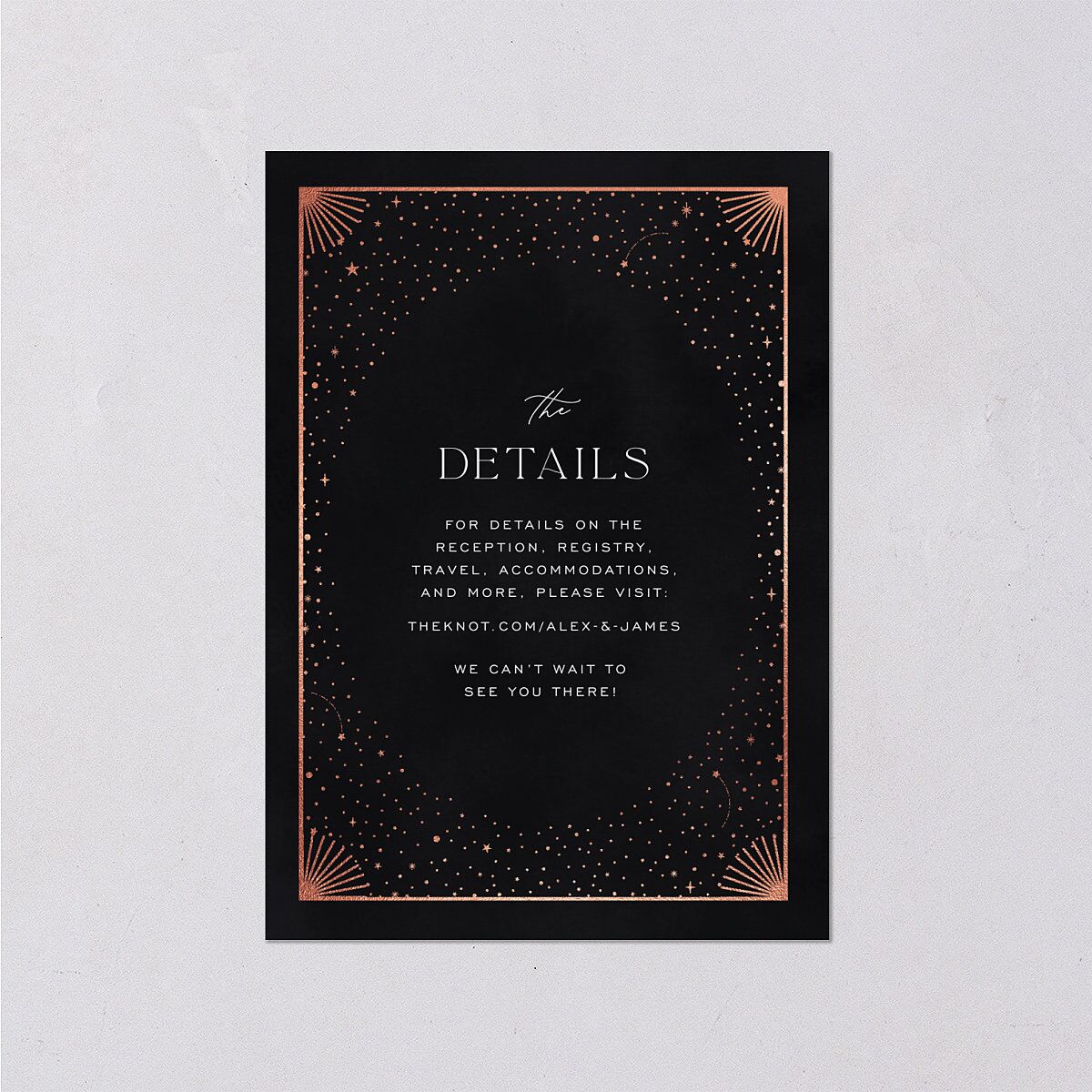 Written In The Stars Wedding Enclosure Cards — view 1