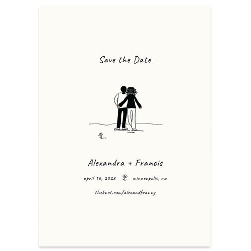 Customizable Couple Save the Date Cards Couple 1 Signature smooth Blank No Standard