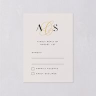 Together Wedding Response Cards Gold Mist Signature