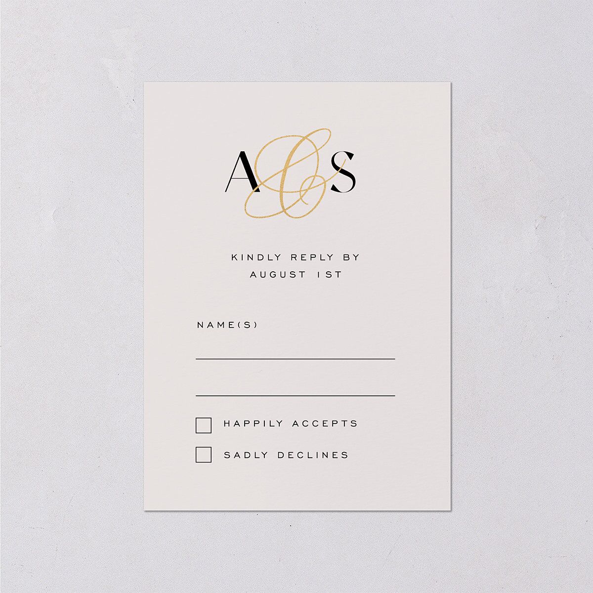 Together Wedding Response Cards — view 1