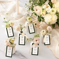 Refined Monogram Favor Gift Tags Dark Green Signature