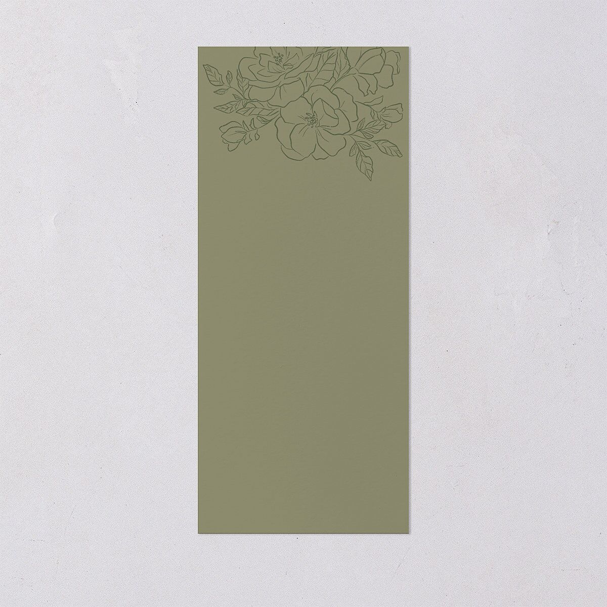 Vintage Botanical Sketch Menus Dark Camo Signature