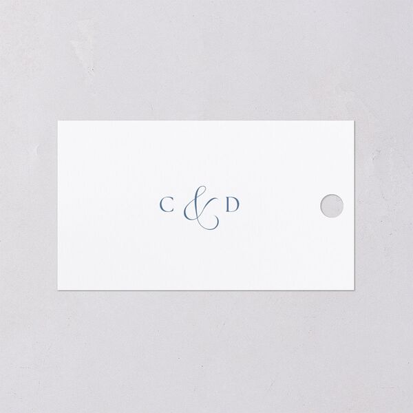 Vintage Bow Favor Gift Tags Regency Blue Signature